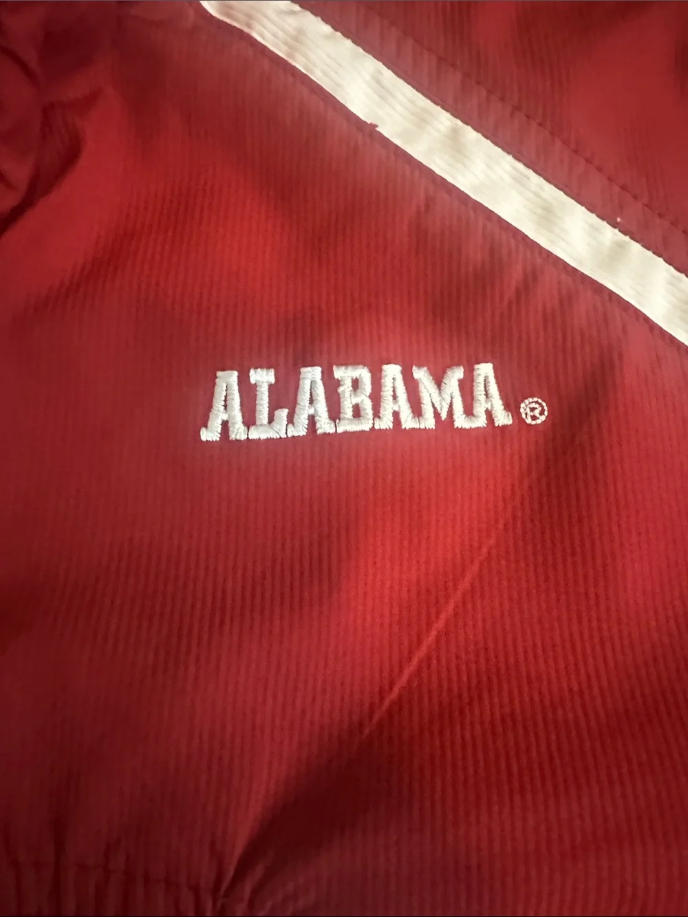 Nike Red Full-Zip Alabama Windbreaker Jacket with White Accents